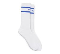 Freizeitsocken HUGO BLUE "2P SK BLUE STRIPE CC", Damen, Gr. 40-46, weiß (weiß 100), Baumwollmischung, Socken Freizeitsocken, Unisex Sportsocken High (95733938-40)