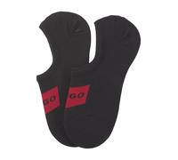 HUGO Füßlinge aus Baumwoll-Mix im Zweier-Pack - Style 2P LOW CUT LABEL CC W, 50469282 Schwarz 39-42