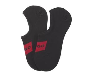 Freizeitsocken HUGO UNDERWEAR "2P LOW CUT LABEL CC W", Damen, Gr. 39-42, schwarz, Baumwollmischung, unifarben mit Farbeinsatz, normal, Socken (89034421-39) schwarz