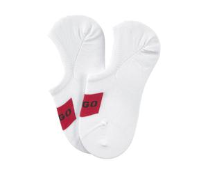 Freizeitsocken HUGO UNDERWEAR "2P LOW CUT LABEL CC W", Damen, Gr. 39-42, weiß, Baumwollmischung, unifarben mit Farbeinsatz, normal, Socken (78271452-39) weiß