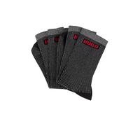 Freizeitsocken HUGO UNDERWEAR "2P QS RIB LUREX PA W", Damen, Gr. 39-42, schwarz (schwarz 001), Materialmix, unifarben mit Farbeinsatz, normal, Socken, mit glänzenden Fäden (82817767-39) schwarz 001