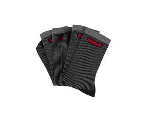 Freizeitsocken HUGO UNDERWEAR "2P QS RIB LUREX PA W", Damen, Gr. 39-42, schwarz (schwarz 001), Materialmix, unifarben mit Farbeinsatz, normal, Socken, mit glänzenden Fäden (82817767-39) schwarz 001