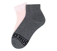 Freizeitsocken HUGO UNDERWEAR "2P SH LOGO CC W", Mädchen, Gr. 35-38, light, pastel pink 688, Baumwollmischung, elastisch, Socken, mit Logobund (85432110-35) light, pastel pink 688