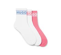 Freizeitsocken HUGO UNDERWEAR "3P QSRIB SPORTY CC W", Damen, Gr. 39-42, bunt (open miscellaneous 961), Baumwollmischung, elastisch, Socken Freizeitsocken, mit kontrastfarbenem Logodetail (91391837-39)