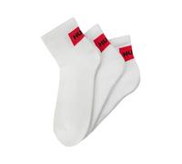 Freizeitsocken HUGO UNDERWEAR, Herren, Gr. 43-46, weiß, Baumwollmischung, unifarben mit Farbeinsatz, elastisch, Socken, mit kontrastfarbenem HUGO Logo (13299169-43) weiß
