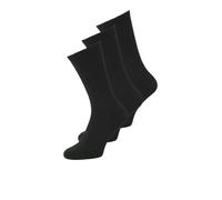 Freizeitsocken JACK & JONES "JACCHARLES - Tennissocken im 3er-Pack mit Stretch-Komfort", Herren, Gr. 1, schwarz (schwarz pack:schwarz, schwarz), Baumwollmischung, unifarben, Socken, unifarben, casual