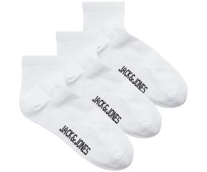 Freizeitsocken JACK & JONES "JACLEON SHORT TENNIS SOCKS 3 PACK SN", Herren, weiß (weiß pack:weiß, weiß), Baumwollmischung, unifarben, Socken, Baumwollmischung, Einheitsgröße (55285523-0) weiß pack:wei
