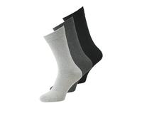 Freizeitsocken JACK & JONES "JACORDINARY SOCKS 3 PACK NOOS", Herren, schwarz (schwarz pack:dunkelgrau, light grau), Baumwollmischung, unifarben, elastisch, Socken (73933213-0) schwarz pack:dunkelgrau,
