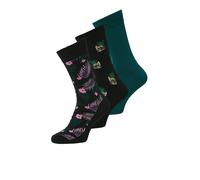 Freizeitsocken JACK & JONES "JACPINEAPPLE SKULLS SOCKS 3 PACK SN", Herren, schwarz pack:deep teal, schwarz, Baumwollmischung, uni und gemustert, Socken (14129653-0) schwarz pack:deep teal, schwarz