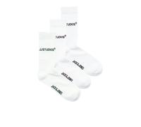 Freizeitsocken JACK & JONES "JACSOHO TENNIS SOCKS 3 PACK NOOS", Herren, weiß pack:duffel bag logo, schwarz logo, plum perfect logo, Baumwollmischung, unifarben, Socken (35932906-0) weiß pack:duffel ba