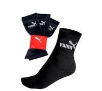 Freizeitsocken PUMA, Herren, Gr. 39-42, schwarz, Obermaterial: 80% Baumwolle, 16% Polyester, 3% Polyamid, 1% Elasthan, unifarben, elastisch, Socken, Atmungsaktiv, feuchtigkeitsregulierend, Stretchante