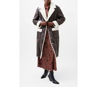 French Connection Arizona Faux Shearling Coat Chocolate Größe: 8 | Kunstfell-Mäntel Outlet | Damen | Braun