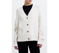 French Connection Babysoft Cable Knit Cardigan Classic Cream Größe: XS | Jacken Outlet | Damen | Weiß