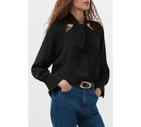 French Connection Carmen Crepe Tie Blouse Blackout Größe: XS | Blusen Outlet | Damen | Schwarz