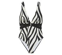 FRENCH CONNECTION Damen Badeanzug schwarz-creme Gr.42 Cup C/D