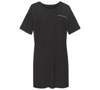 Nachthemd FRENCH CONNECTION, Damen, Gr. 44/46, N-Gr, schwarz, Single Jersey, Obermaterial: 62% Polyester, 33% Viskose, 5% Elasthan, unifarben, loose fit mini, Rundhals, Kleider Nachthemd, mit großem L