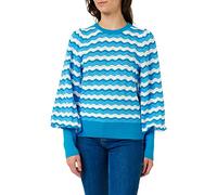 French Connection Damen Onna Ripple Sweater Pullover, S White/Cloisonne/Db, M