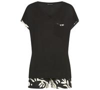 FRENCH CONNECTION Damen Shorty schwarz/schwarz bedruckt Gr.40/42