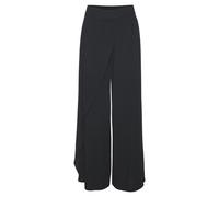 Leinenhose FRENCH CONNECTION, Damen, Gr. 40/42, N-Gr, schwarz, Obermaterial: 80% Viskose, 20% Leinen, unifarben, Hosen, im weit fließendem Lagenlook (17190922-40) schwarz