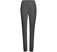 Loungepants FRENCH CONNECTION, Damen, Gr. 40/42, N-Gr, grau (anthrazit meliert), Obermaterial: 70% Viskose, 25% Polyamid, 5% Elasthan, unifarben, bestickt, modisch, figurbetont lang, Hosen, schmale sp