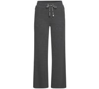 Loungepants FRENCH CONNECTION, Damen, Gr. 40/42, N-Gr, grau (anthrazit meliert), Obermaterial: 78% Polyester, 19% Viskose, 3% Elasthan, meliert, unifarben, bequem lang, Hosen, in gerippter Strickoptik