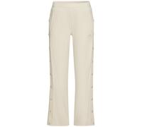 Loungepants FRENCH CONNECTION, Damen, Gr. 40/42, N-Gr, beige, Obermaterial: 70% Viskose, 25% Polyamid, 5% Elasthan, unifarben, bestickt, modisch, bequem lang, Hosen, mit Druckknöpfen seitlich am Bein 