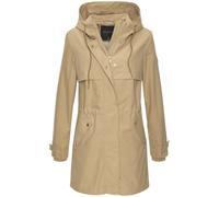 Outdoorjacke FRENCH CONNECTION, Damen, Gr. XL (48/50), beige, Web, Obermaterial: 68% Baumwolle, 32% Polyamid. Futter: 85% Polyester, 15% Baumwolle. Ärmelfutter: 100% Polyester, unifarben, figurumspiel