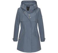 Outdoorjacke FRENCH CONNECTION, Damen, Gr. M (40/42), blau, Web, Obermaterial: 68% Baumwolle, 32% Polyamid. Futter: 85% Polyester, 15% Baumwolle. Ärmelfutter: 100% Polyester, unifarben, figurumspielen