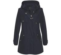 Outdoorjacke FRENCH CONNECTION, Damen, Gr. S (36/38), blau (dunkelblau), Web, Obermaterial: 68% Baumwolle, 32% Polyamid. Futter: 85% Polyester, 15% Baumwolle. Ärmelfutter: 100% Polyester, unifarben, f