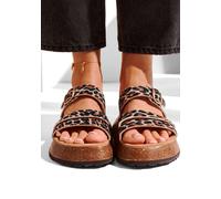 Pantolette FRENCH CONNECTION, Damen, Gr. 36, braun (leo), Obermaterial: 100% Textilmaterial. Futter: 100% Textilmaterial. Decksohle: 100% Rindsleder. Laufsohle: 100% Synthetik, animal-print, gemustert