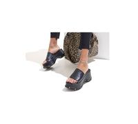 Pantolette FRENCH CONNECTION "Mule, Sandale, offener Schuh, Lederpantolette, Sommerschuhe", Damen, Gr. 41, schwarz, Obermaterial: 100% Rindsleder. Decksohle: 100% Synthetik. Futter: 100% Rindsleder. L