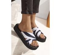 FRENCH CONNECTION Pantolette Damen schwarz/weiß Gr.38