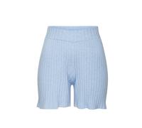 Shorts FRENCH CONNECTION, Damen, Gr. 40/42, N-Gr, blau (hellblau, meliert), Rippstrick, Obermaterial: 50% Viskose (LENZING ECOVERO), 28% Polyester, 22% Polyamid, meliert, unifarben, modisch, bequem ku