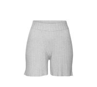Shorts FRENCH CONNECTION, Damen, Gr. 36/38, N-Gr, grau (hellgrau, meliert), Rippstrick, Obermaterial: 50% Viskose (LENZING™ ECOVERO™), 28% Polyester, 22% Polyamid, meliert, unifarben, bequem kurz, Hos
