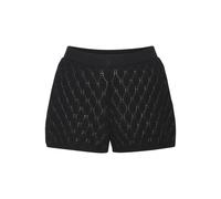 Strandshorts FRENCH CONNECTION "aus luftigem, leicht transparentem Strick", Damen, Gr. 36, N-Gr, schwarz, Strick, Obermaterial: 50% Baumwolle, 50% Polyacryl, unifarben, figurumspielend kurz, Hosen Str
