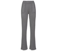Strickhose FRENCH CONNECTION Gr. 48/50, N-Gr, grau (dunkelgrau meliert), Damen, Obermaterial: 40% Viskose (LENZING ECOVERO), 30% Polyacryl, 30% Polyester, meliert, Hosen, mit leichten ausgestellten Be