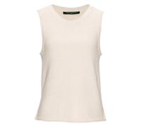 Stricktop FRENCH CONNECTION "aus leichtem Bändchengarn", Damen, Gr. 32/34, beige (sand), Strick, Obermaterial: 55% Polyacryl, 45% Polyamid, unifarben, figurumspielend hüftlang, Rundhals, Tops Strickto
