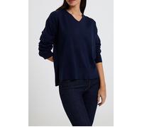 French Connection Supersoft Vee Dark Navy Größe: L | Strickpullover Outlet | Damen | Blau