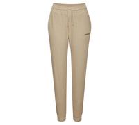 Sweathose FRENCH CONNECTION, Damen, Gr. 32/34, N-Gr, beige (sand), Rippware, Obermaterial: 81% Polyester, 15% Viskose, 4% Elasthan, meliert, bequem lang, Hosen Sweathose, aus weicher Rippstruktur, Lou