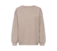 Sweatshirt FRENCH CONNECTION, Damen, Gr. 48/50, beige (creme), Sweatware, Obermaterial: 60% Baumwolle, 40% Polyester, unifarben, sportlich, bequem hüftlang, Rundhals, Langarm Rippbündchen, Sweatshirts