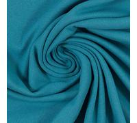 French Terry Maike von Swafing- Meterware- 0,25 m angeraut- Uni- Sommersweat (Petrol 747)