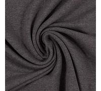 French Terry meliert Maike von Swafing- Meterware- 0,25 m - Uni - Öko-Tex Standard 100 - Sommersweat angeraut (Dunkelgrau 1285)