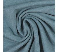 French Terry meliert Maike von Swafing- Meterware- 0,25 m - Uni - Öko-Tex Standard 100 - Sommersweat angeraut (Rauchblau 1742)