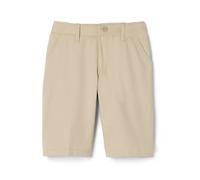 French Toast - Pantalón Corto elástico de Rendimiento Con Frente Plano para niños, US 8/EU 128, Caqui