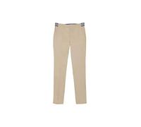 French Toast Pantalones ajustados elásticos para niña Con Cintura elástica y bolsillos, Verde Caqui, 14