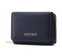 Frentree Geldbörse Damen Portemonnaie mit Reißverschluss, 8 Kartenfächer, Scheinfach, kompakte Brieftasche mit Dokumentenfach, elegant & alltagstauglich
