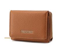 Frentree Geldbörse Damen Portemonnaie mit Reißverschluss, 8 Kartenfächer, Scheinfach, kompakte Brieftasche mit Dokumentenfach, elegant & alltagstauglich