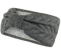 Frentree Stirnband gefüttertes Damen Strick Haarband, Mädchen Ohrenwärmer mit Schleife, warmes Fleece Innenfutter