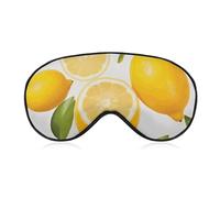 Fresh Lemon Schlafmaske für Damen und Herren, Seitenschläfer-Augenabdeckung mit verstellbarem Riemen, weich, atmungsaktiv, Verdunkelungsmaske, rutschfest, tiefer Schlaf, Reisezubehör