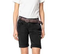 FRESH MADE Damen Bermuda-Shorts im Chino Style mit Gürtel black M